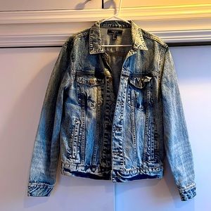 Distressed acid wash style Jean jacket forever 21 size large